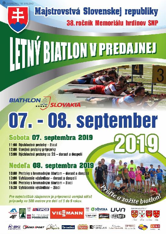 MAJSTROVSTVÁ SLOVENSKA V LETNOM BIATLONE 2019