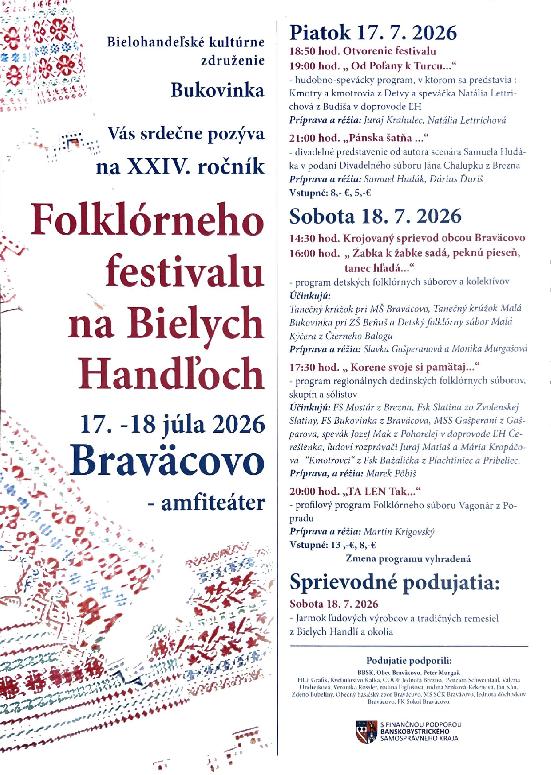 Folklórny festival na Bielych Handľoch 2026