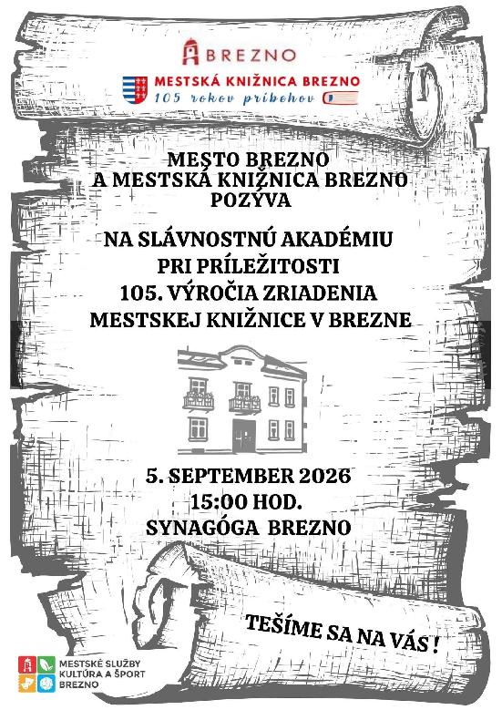 Akadémia pri príležitosti 105. výročia zriadenia Mestskej knižnice
