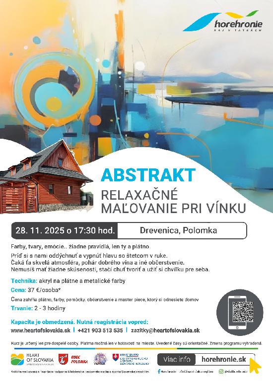 Abstrakt - relaxačné maľovanie pri vínku