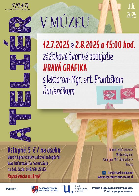 ATELIÉR v múzeu - Hravá grafika  v Horehronskom múzeu