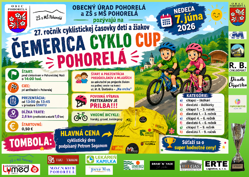 27. ročník cyklistickej časovky detí a žiakov Pohorelá