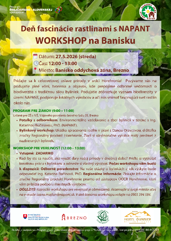 Deň fascinácie rastlinami s NAPANT - WORKSHOP na Banisku