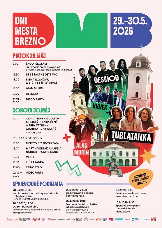 Dni mesta Brezno 2026 - program