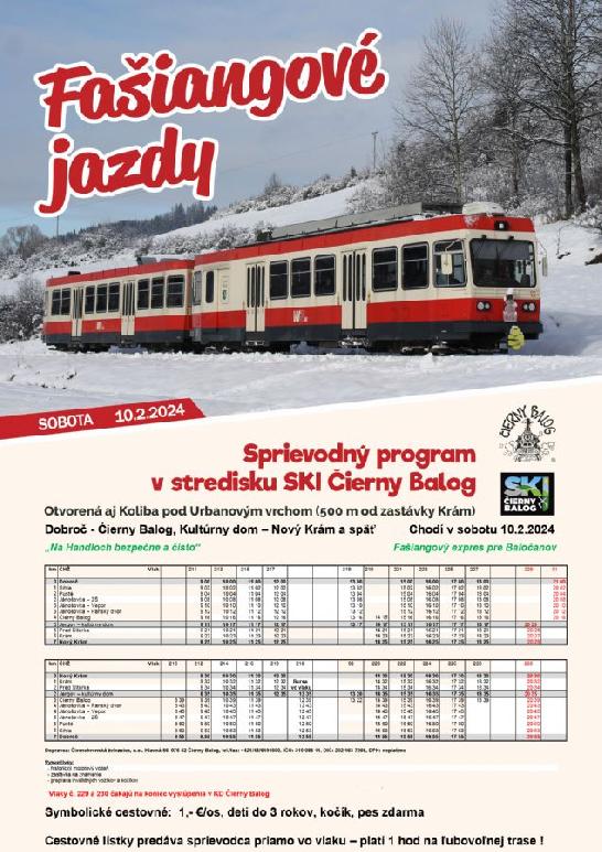 FAŠIANGOVÉ JAZDY NA ČIERNOHRONSKEJ ŽELEZNICI
