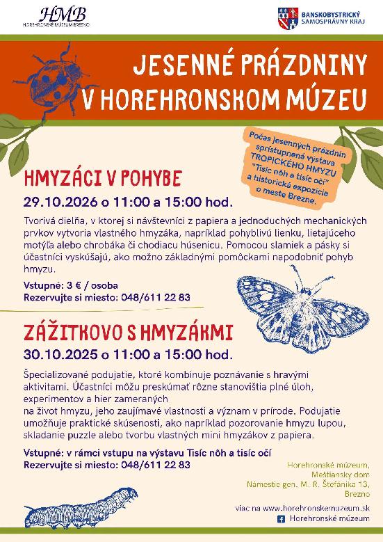 Jesenné prázdniny v Horehronskom múzeu