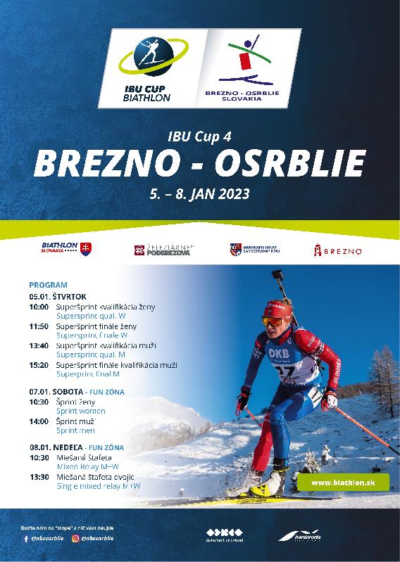 4. kolo Európskeho pohára v biatlone IBU CUP 4  BREZNO- OSRBLIE