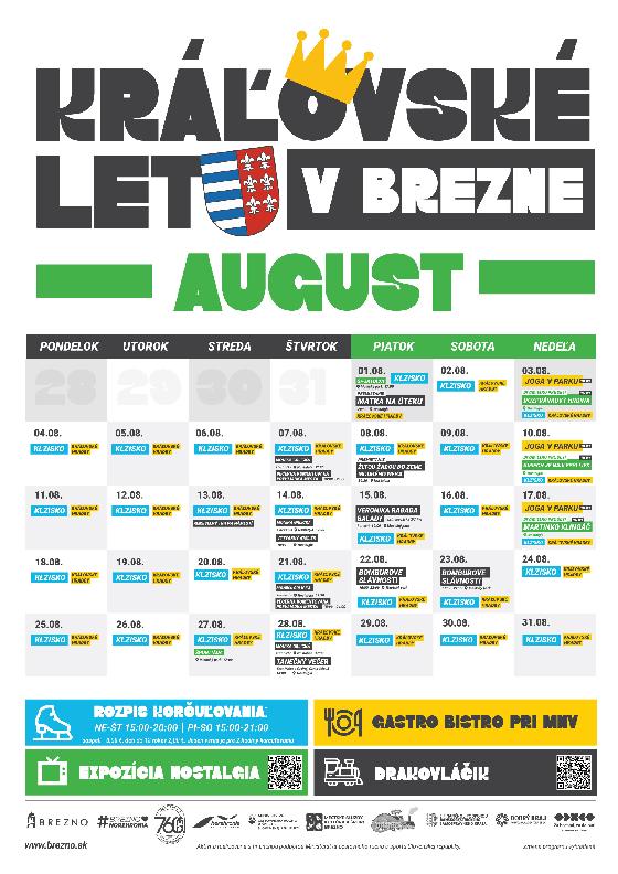 Kráľovské leto v Brezne - august 2025