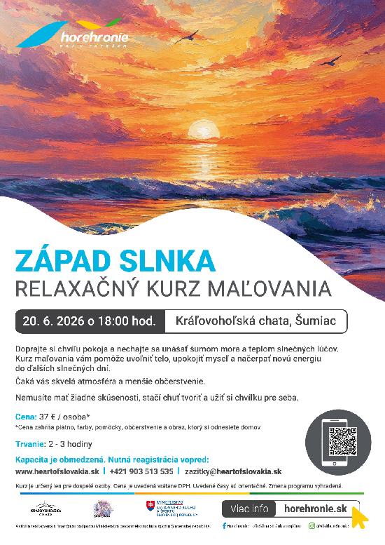  Relaxačný kurz maľovania - Západ Slnka