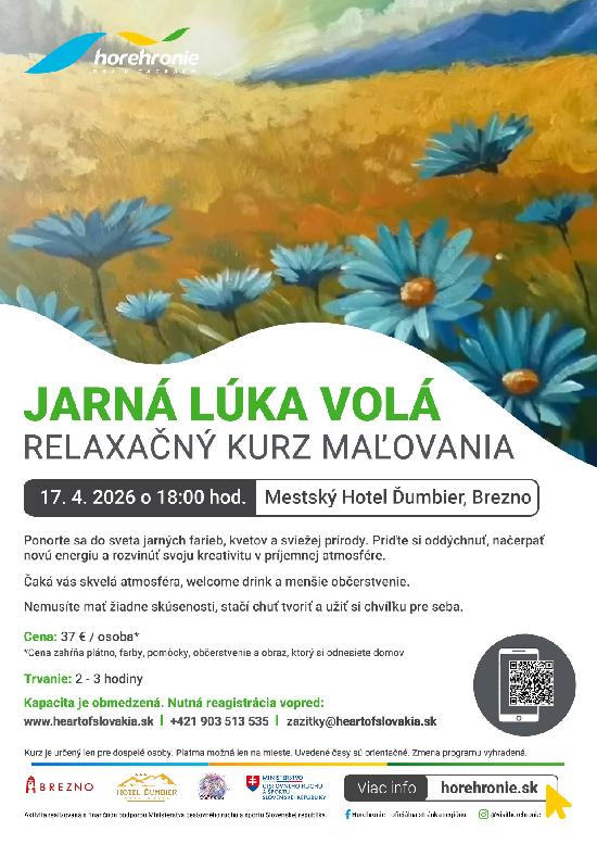 Relaxačný kurz maľovania - Jarná lúka