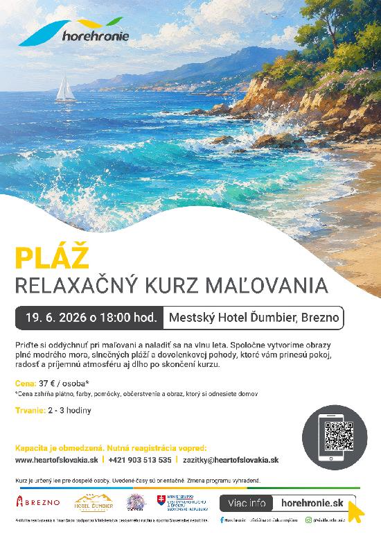 Relaxačný kurz maľovania - Pláž