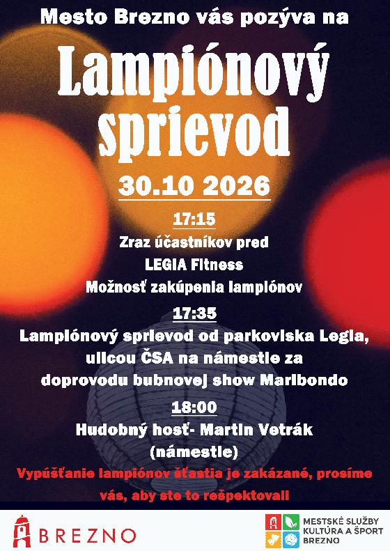 Lampiónový sprievod 2026