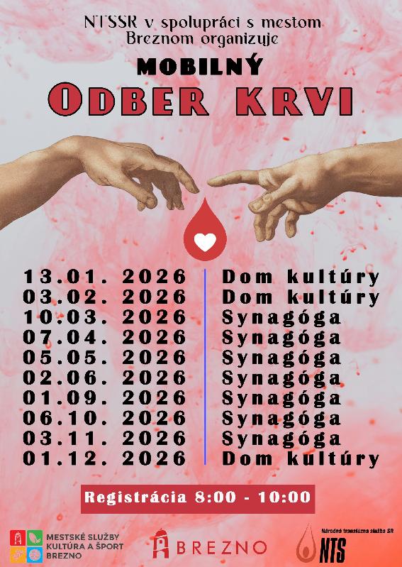 Mobilný odber krvi 2026