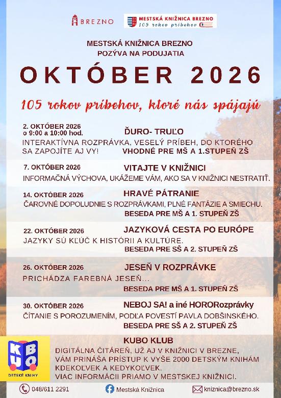 Október v Mestskej knižnici Brezno