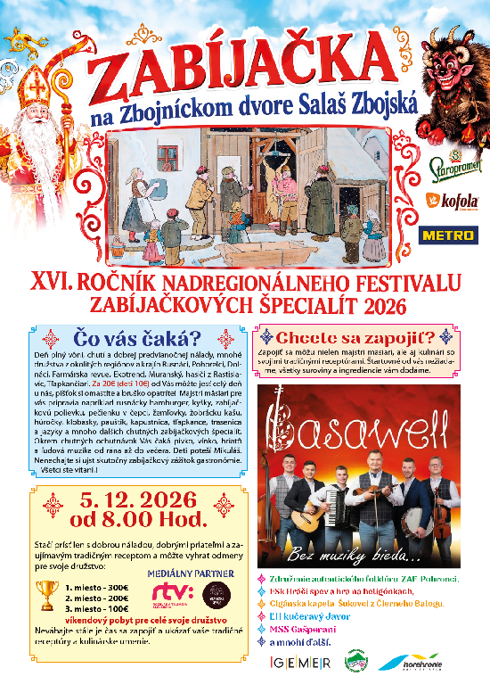 Zabíjačka na Zbojníckom dvore Salaš Zbojská
