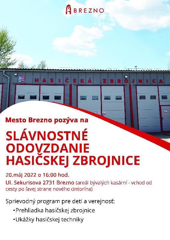 SLÁVNOSTNÉ ODOVZDANIE HASIČSKEJ ZBROJNICE