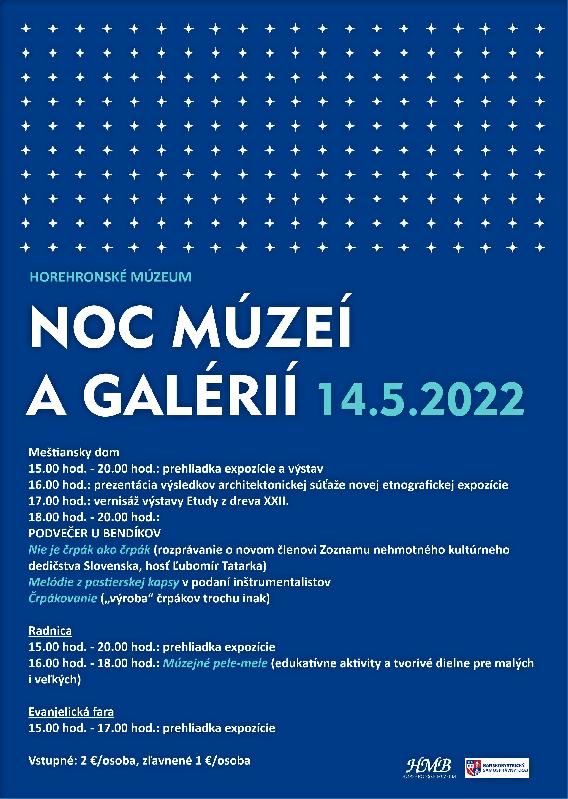 Noc múzeí a galérií 2022
