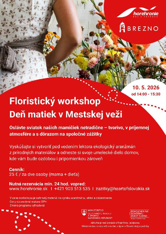 Floristický workshop – Deň matiek v Mestskej veži