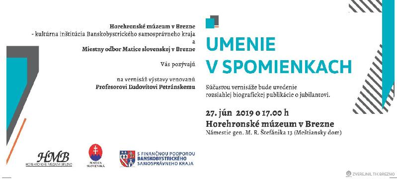 ĽUDOVÍT PETRANSKÝ: UMENIE V SPOMIENKACH