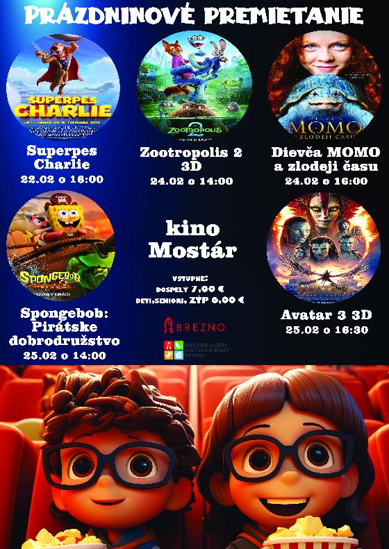 Prázdninové premietanie v kine Mostár