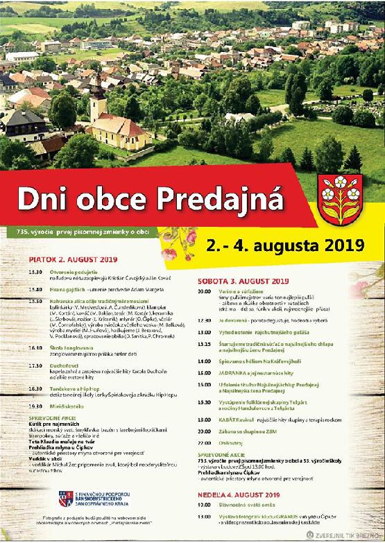 DNI OBCE PREDAJNÁ