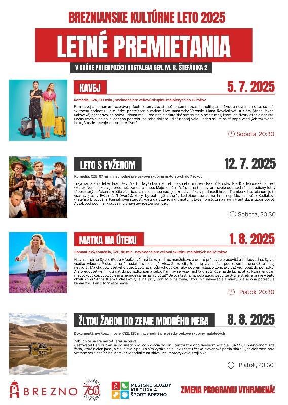 Letné premietanie v Nostalgii 2025