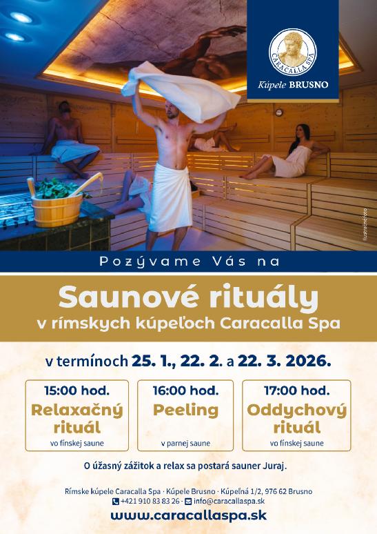 Saunové rituály v Rímskych kúpeľoch Caracalla Spa