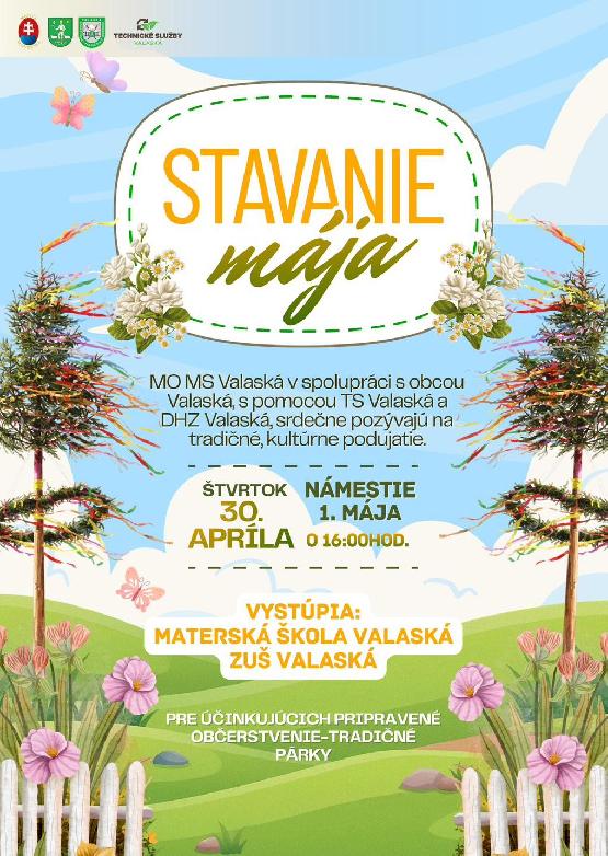 Stavanie mája vo Valaskej 2026