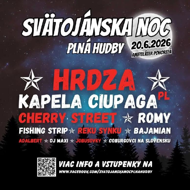 Svätojánska noc plná hudby 2026