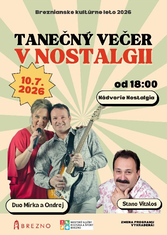 Tanečný večer Duo Mirka a Ondrej
