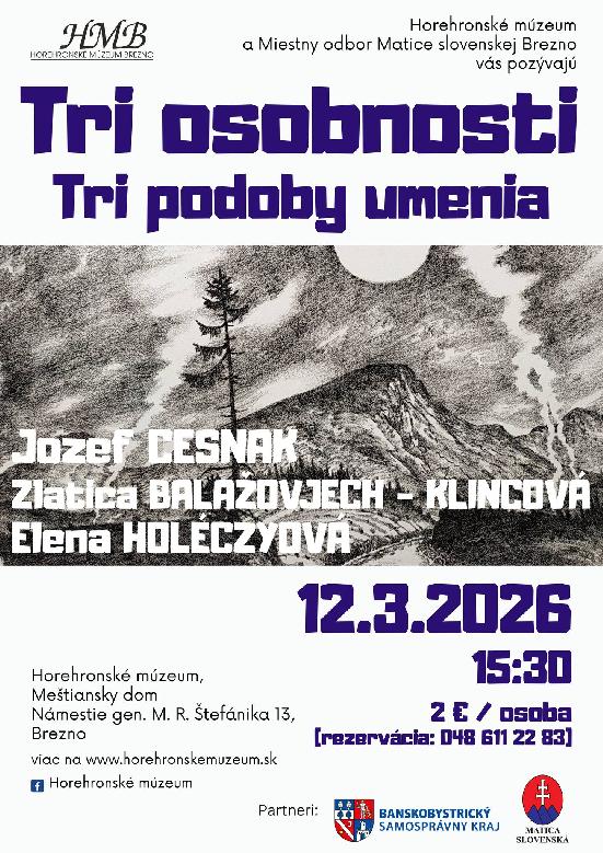 Tri osobnosti, tri podoby umenia 