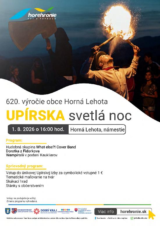 Upírska svetlá noc 2026 