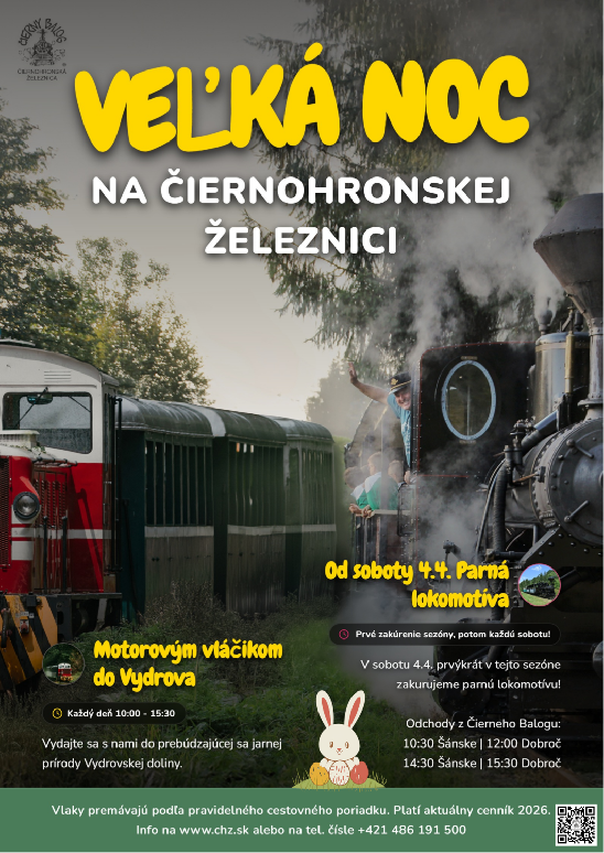 Veľká noc na Čiernohronskej železnici 2026