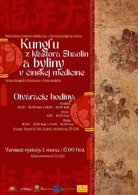 Vernisáž výstavy KUNGFU Z KLÁŠTORA SHAOLIN A BYLINY V ČÍNSKEJ MEDICÍNE