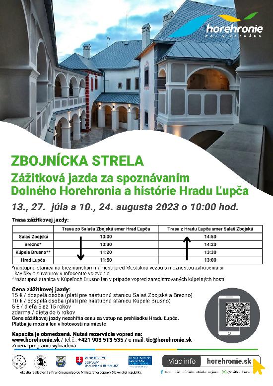 Zbojnícka strela - Dolné Horehronie a Hrad Ľupča