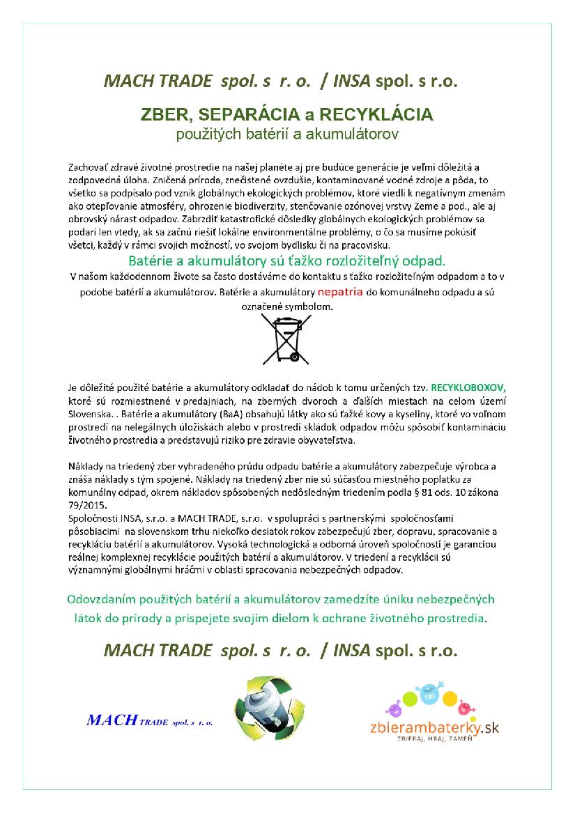 obr: Recyklácia batérií a akumulátorov