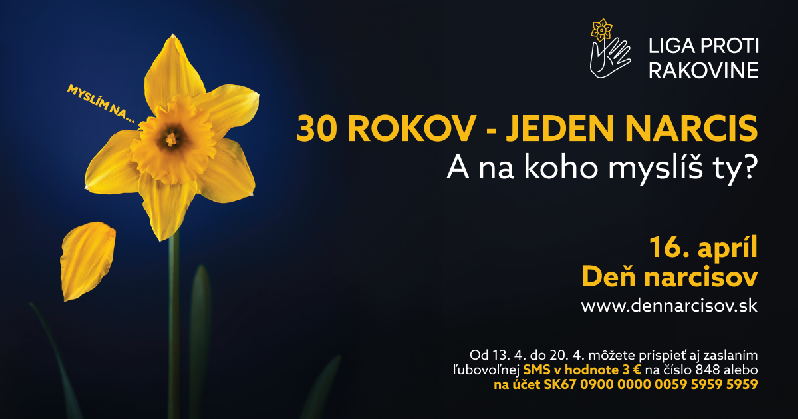 Deň narcisov 2026. Verejná zbierka na podporu onkologických pacientov sa koná už tento štvrtok