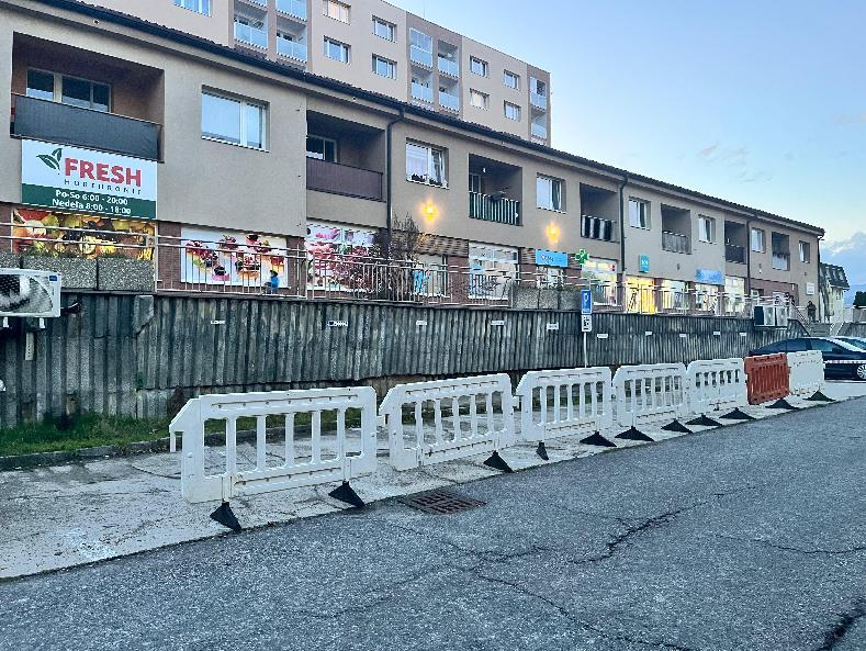 Oznam o prácach na opornom múre ul. 9. mája